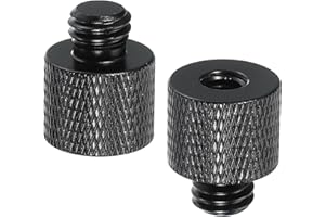 PATIKIL Tripod Screw Adapter 1/4" Female to 3/8" Male, 2 Pcs Tripod Nut Connectors Camera Mount Screw Camera Double Head Conv