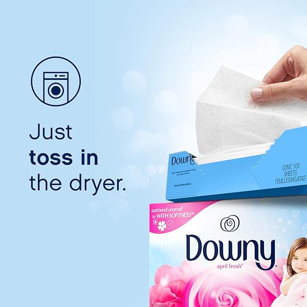 DOWNY FABRIC SOFTENER DRYER SHEETS, APRIL FRESH SCENT, 120 COUNT