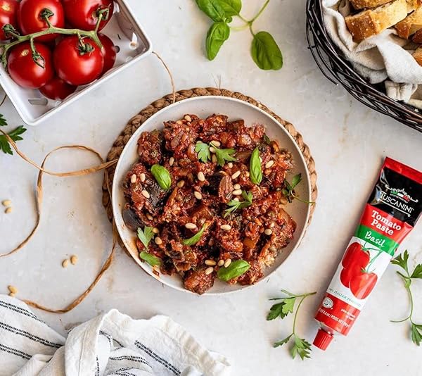 TUSCANINI ORGANIC TOMATO PASTE TUBE 4.6OZ (3 PACK) | DOUBLE CONCENTRATED 100% ITALIAN TOMATOES, ALL NATURAL, NON-GMO, KOSHER
