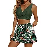 Aqua Eve Two Piece Bikini Skirt Swimsuit - 2 Piece Bathing Suits for Women High Waisted with Pockets 2025 Swimwear