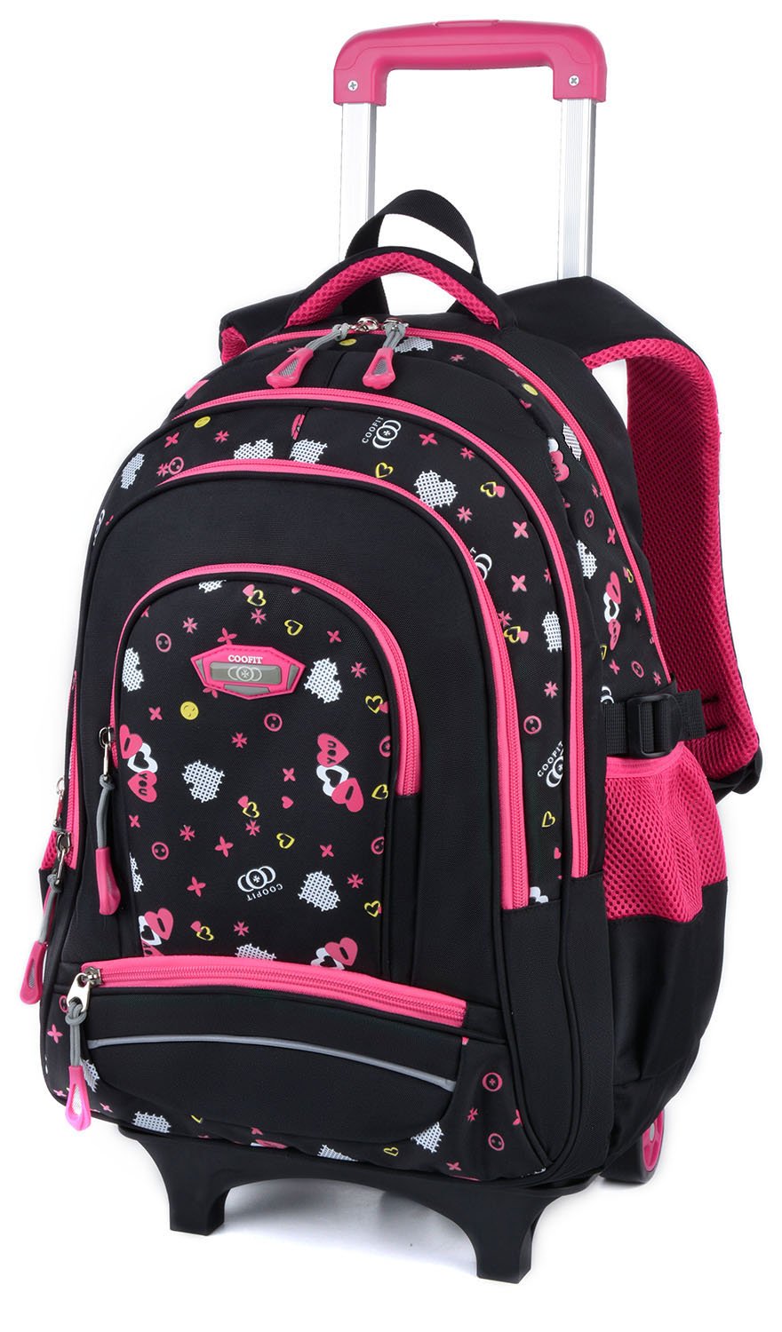 Zaino Trolley 2-Nero e Rosso COOFIT Zaino Scuola Ragazze Zaini Scuola  Trolley Elementare Bambini Borsa Zaino Con Ruote Sollievo Stress Zaini per  Adolescente Cartelle urban-earth.co.uk