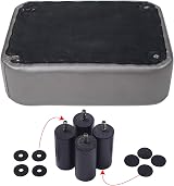 IBUYKE 16.54 Inch Small Footstool PU Leather Ottoman Gray RF-BD211-C view 6