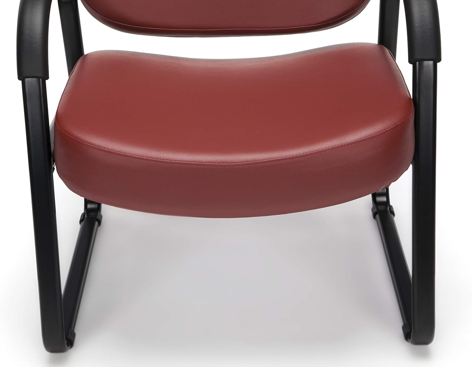 OFM Core Collection Big and Tall Guest and Reception Chair with Arms, Microbial/Anti-Bacterial Vinyl, in Wine: Furniture & Decor