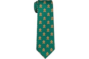 Retreez Christmas Gingerbread Man Woven Microfiber Boy's Tie - 8-10 years