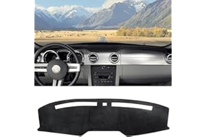DWKJMYCP Flannel Dash Cover Dashboard Cover Pad Mat Custom Fit for Ford Mustang 2005 2006 2007 2008 2009 Car Dashmat Accessories Black