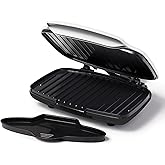 Starfrit Grill And Panini Press With Ceramic Coating - Non-Stick Coating - PFAS-Free - Removable Fat And Oil Collection - Whi