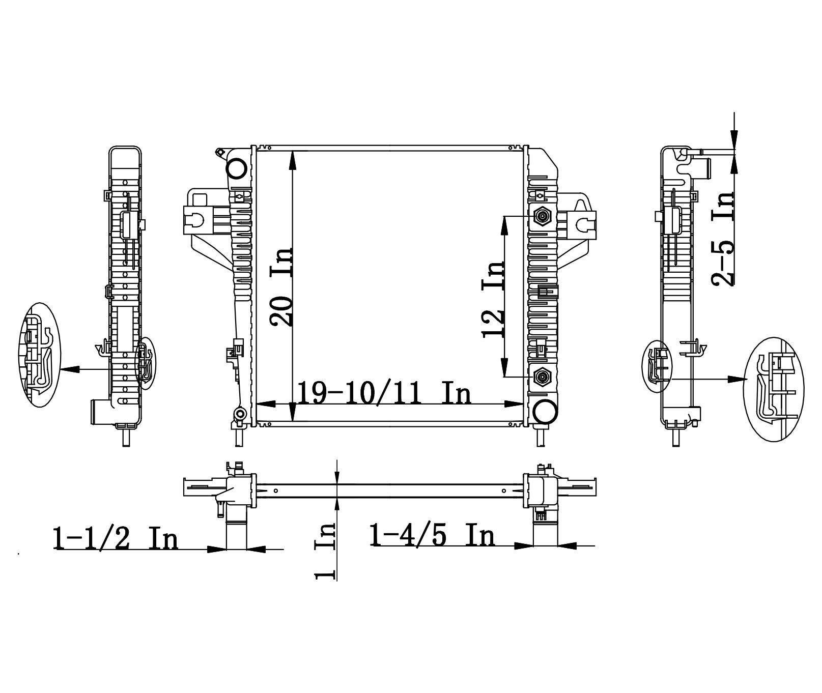 Galleon 2481 Jeep Liberty Radiator Replacement 3.7 Liter V6 (20022006)