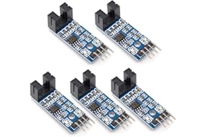 Oiyagai 5pcs LM393 Chip Motor Measuring Comparator Speed Sensor Module Slot Type IR Optocoupler for MCU Arduino