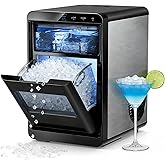 Antarctic Star Nugget Ice Maker Countertop - 44LB/Day, Self-Cleaning Portable Ice Machine with LED Display, 10-15 Minute Fast Ice Making for Home/Office/Bar
