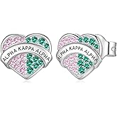 Lieditia AKA Sorority Gifts for Women 925 Sterling Silver AKA Earrings Paraphernalia Sorority Gifts Jewelry for Women