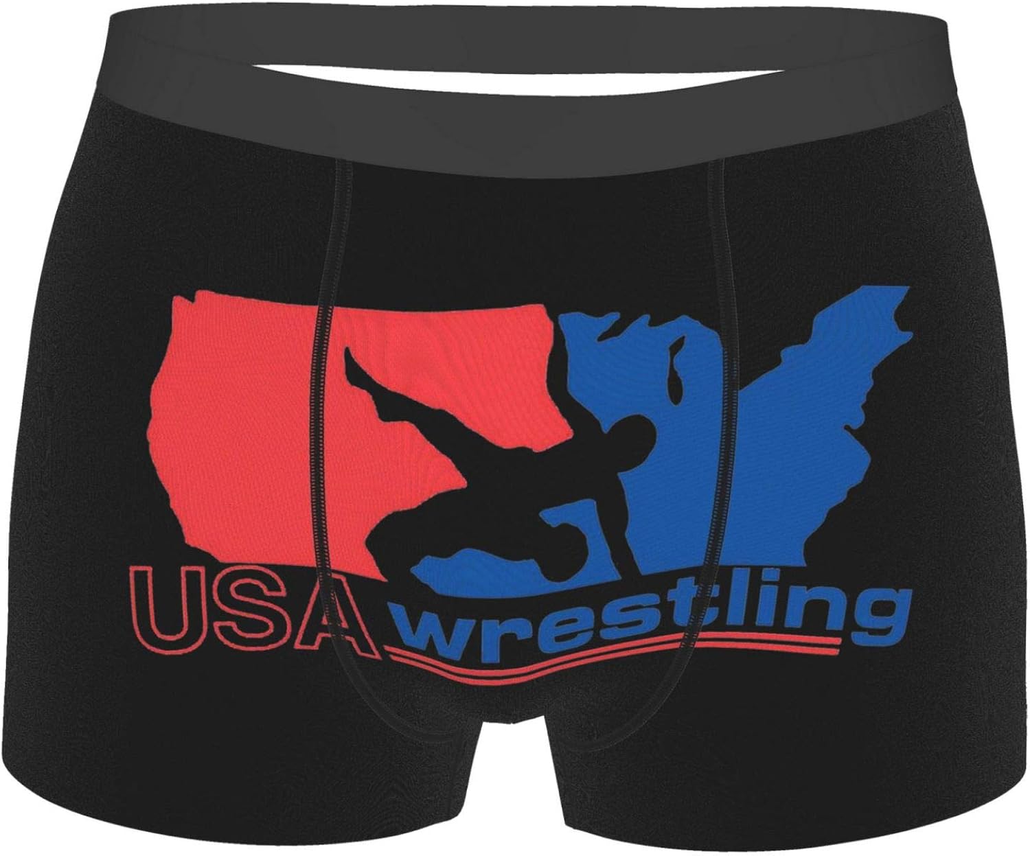 Mens USA Wrestling Underwear Boxer Brief Funny Print Short