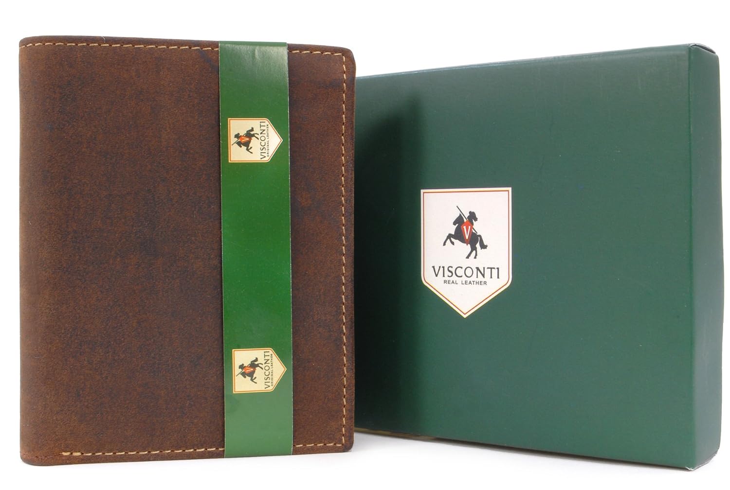 UOMO IN PELLE Italiana Moda Rfid Protected Pieghe Portafoglio Da Visconti  Regalo EUR 61,59 - PicClick IT
