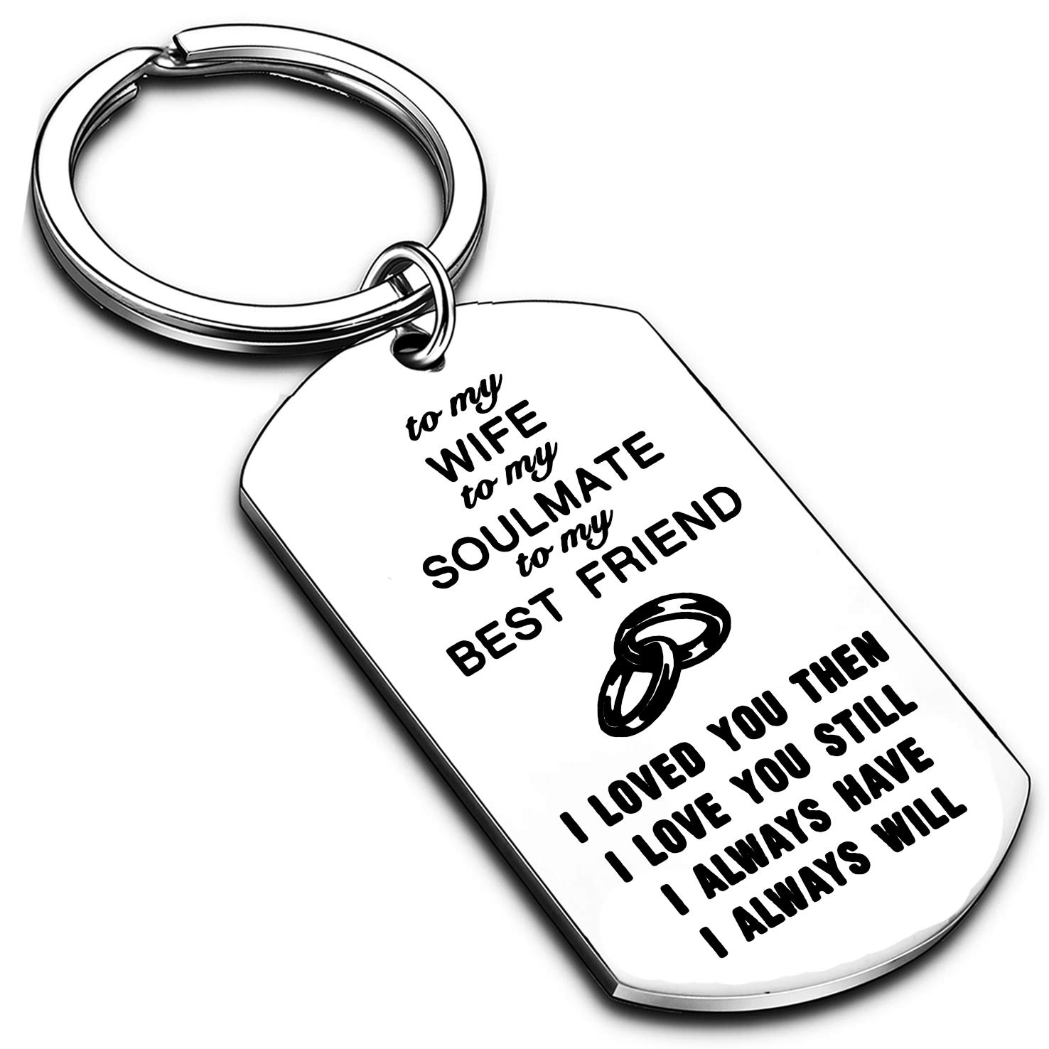 Nimteve Wife Gifts From Husband Valentine's Day Gifts Anniversary Wife Birthday Gifts Wife Keyring Wifey Keychain (to my wife)