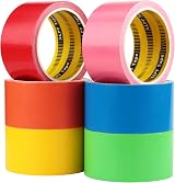 LLPT Duct Tape 6 Pack 50MM x 9M Assorted Colors Blue Pink Yellow Green Orange