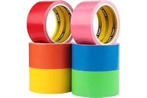 LLPT Rainbow Colored Duct Tape 6 Premium Packs 2 Inch x 30 Feet x 11 Mil Assorted Colorful Bulk Tape Tear by Hand Included Bl