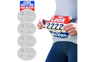 BIBBOARDS bibSNAPS Race Bib Clips - Safety Lock Fasteners - Secures Running, Marathon, Cycling and Event Number, Non Magnetic, Lightweight, Easy to Use, Safe & Reusable - Replacement for Safety Pins & Magnets