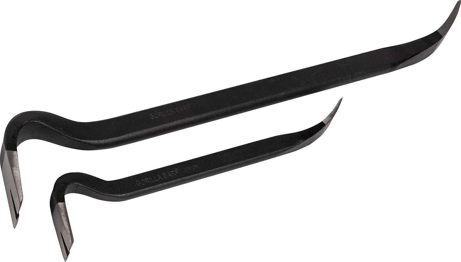 Roughneck Gorilla Bar Twin Pack - 14in (356mm) & 24in (610mm) Drop Forged & Heat Treated Premium Wrecking Bars