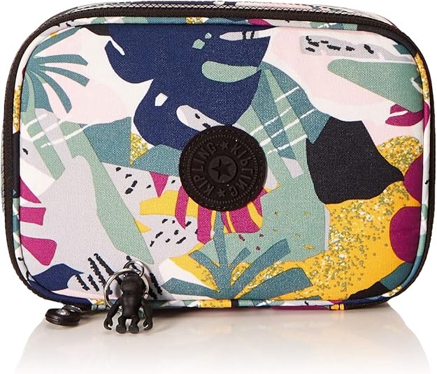 Kipling 100 Pens Pencil Case, Sparkly Gold, 6"L X 8.25"H X 2"D Amazon