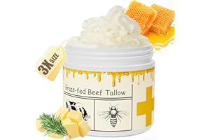 MKZEA Beef Tallow for Skin, Beef Tallow, Tallow and Honey Cream, Grass Fed Beef Tallow, Organic Beef Tallow Balm for Face Moisturizer for All Purpose, Best Beef Tallow for Skin for Skincare, 150 Gram(5.3oz)