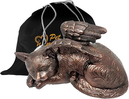 cat angel urn