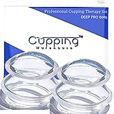Cupping Warehouse Advanced (Hard) Supreme 2 X Large DEEP PRO 6065 Professional Cupping Therapy Set- Myofascial Cupping Set- Harder Silicone Cupping Set- Cupping Set Massage Therapy Cups