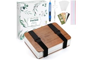 Suziko Professional Flower Press Kit 6 Layers 6.3 x 8.3 inch Flower Press Kit, Brown,Flower Pressing Kit for Adults Kids, Great Gift for Lover
