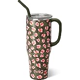 Swig Life 40oz Mega Mug, 40 oz Tumbler with Handle and Straw, Cup Holder Friendly, Dishwasher Safe, Extra Large Insulated Tumbler, Stainless Steel (On the Prowl)