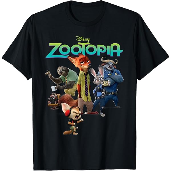 Amazon.com: Zootopia - Nick And Judy Signs T-Shirt