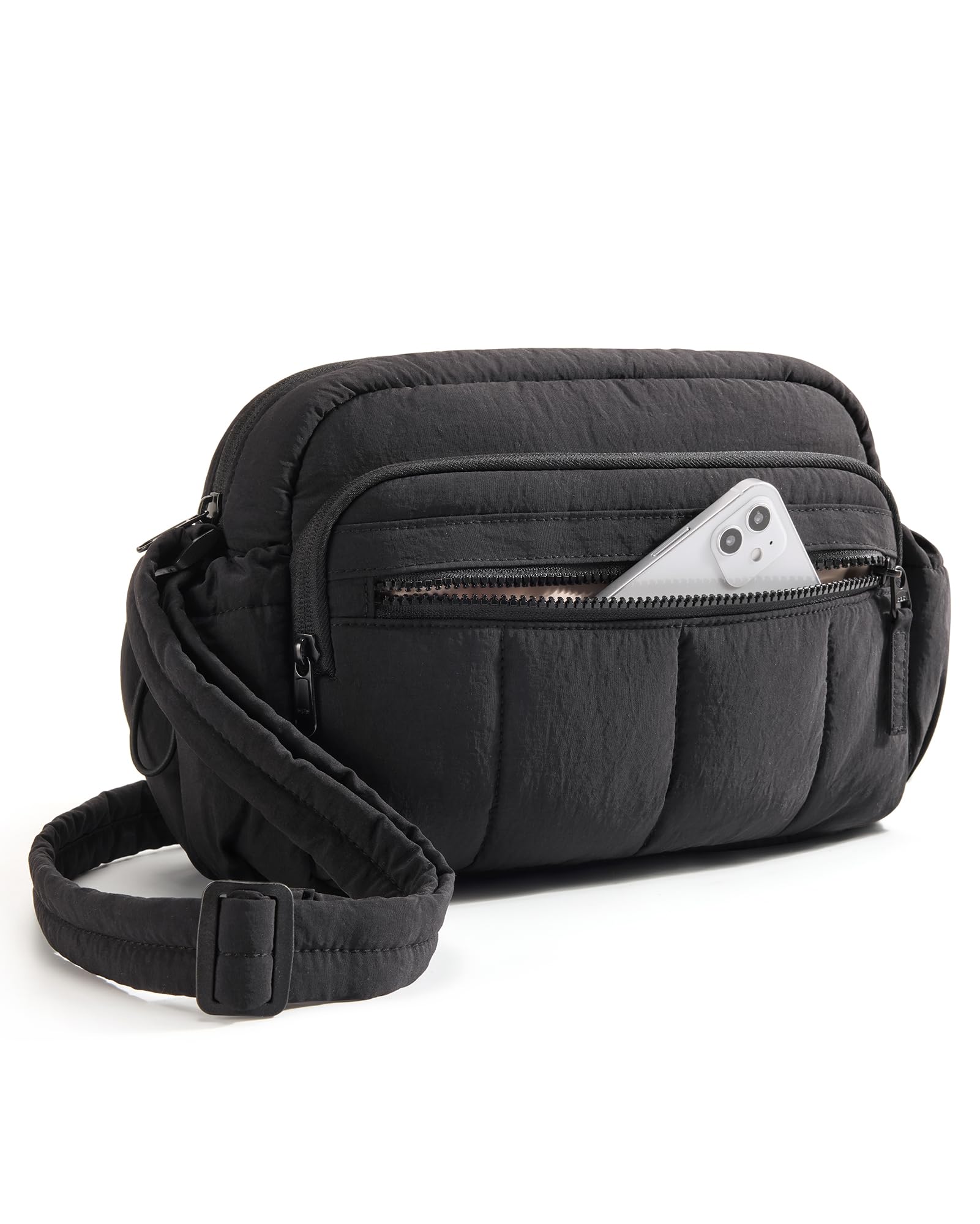 Photo 1 of BAGSMART Anti Theft Crossbody Bags for Women Travel Purse, Medium Quilted Puffy cross body bag, Handbags Shoulder Purses, Black-medium