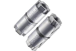 Wensilon (25 pcs) 5/16x1-5/8x5/8 Double Expansion Anchor, Zinc Plated Double Expansion Shield Anchors, Double Expansion Shields,for Masonry, Concrete, Brick or Block