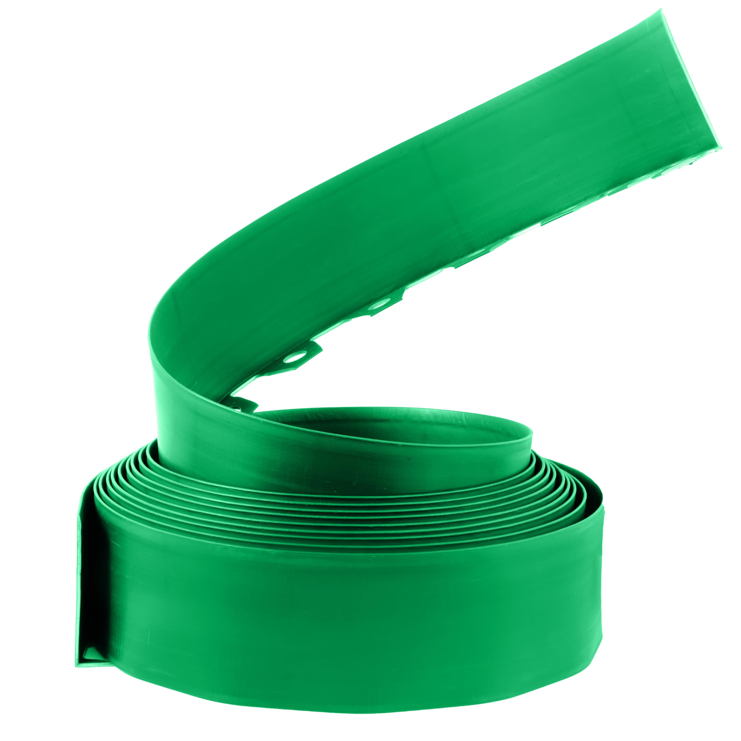 Lawn Garden Edging Border 32ft | 10m with Heavy-Duty Ground Stakes 10CM High Flexible Flower Bed Edge and Reinforced Plastic Pegs, Professional Landscape Dividers, Weather Resistant (Green)