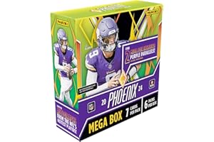 2024-25 Panini Phoenix NFL Football Mega Box – Retail Exclusive, 42 Cards, Color Blast Parallels, Rookie Cards, Official Trading Cards