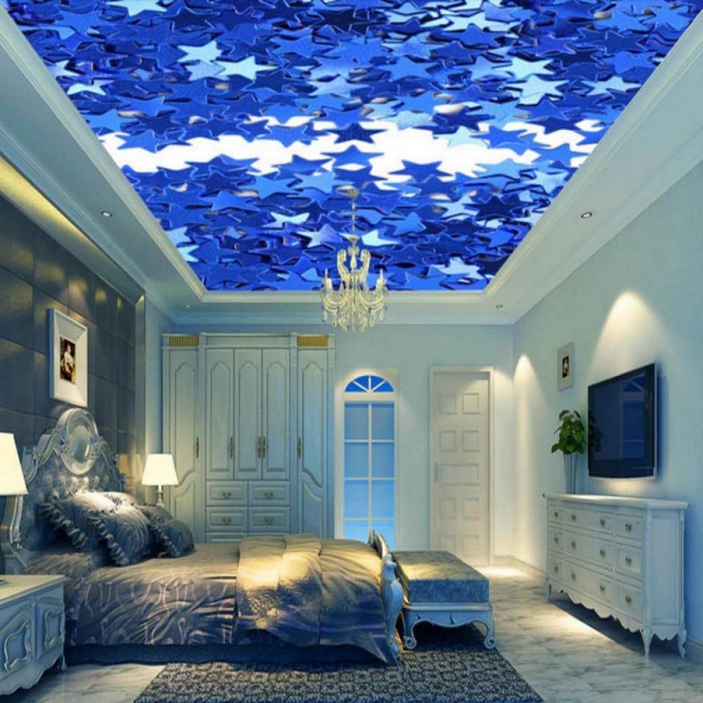 Amazon Com Amazhen Custom Wall Mural Custom 3d Stereo Blue Star