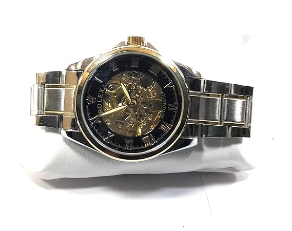 Golden & Silver Chronograpth Wrist Watch for Men