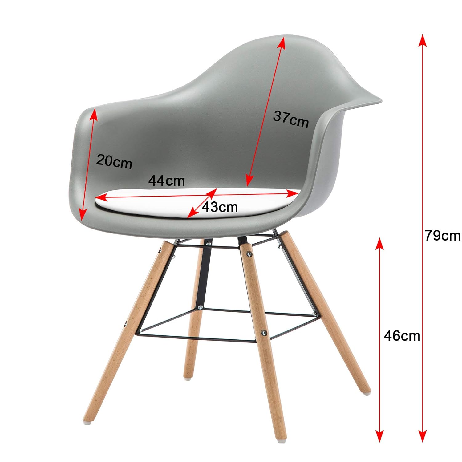 E starain 2x Sillas Bar Silla De Comedor Silla Diseno Patas De Madera