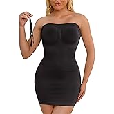 wlwlnuxi Strapless Shapewear Full Slip for Women Under Dress Seamless Tummy Control Slips Slimming Body Shaper