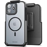 Encased Belt Case for iPhone 15 Pro Max with Holster Clip, Compatible with MagSafe, Magnetic Hybrid Cover with AirGuard Technology (2023)