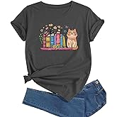 J&DHUASHA Women's Shirt Funny Graphic Tshirt Casual Short Sleeve Tee Tops