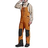 FREE SOLDIER Men's Ski Bibs Snow Insulated Waterproof Winter Overalls Ripstop Snowboarding Pants