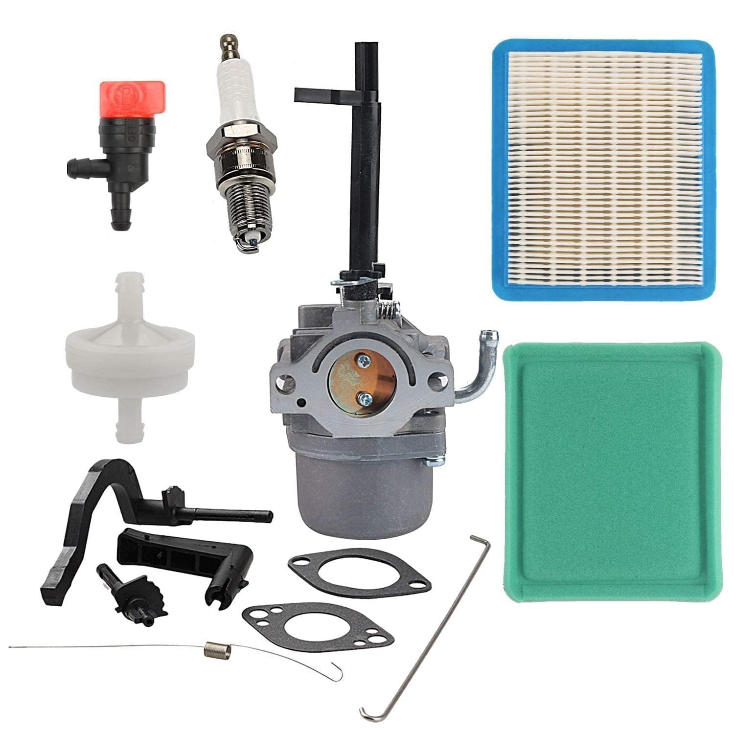Photo 1 of Wellsking 591378 Carburetor for Troy Bilt Coleman Powermate 5500 5000 6000 5550 6250 6500 Generator Parts 697978 796321 696132 696133 796322 699966 695918 Carb Kit