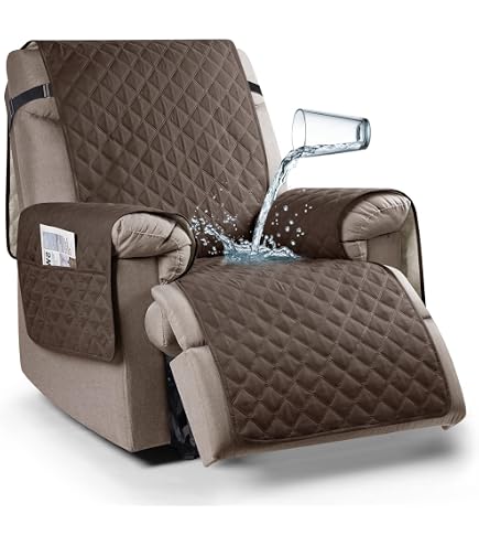 Housse De Fauteuil Inclinable VANSOFY - Imperméable 100% - Avec Poches Et Sangles - Bleu Foncé