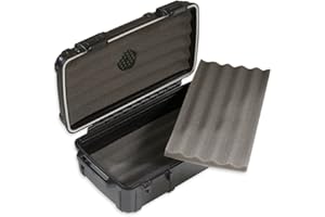 HUMI-CARE Herf-a-Dor Travel Humidor 10 Cigar Capacity - Durable, Airtight, Crushproof Travel Humidor