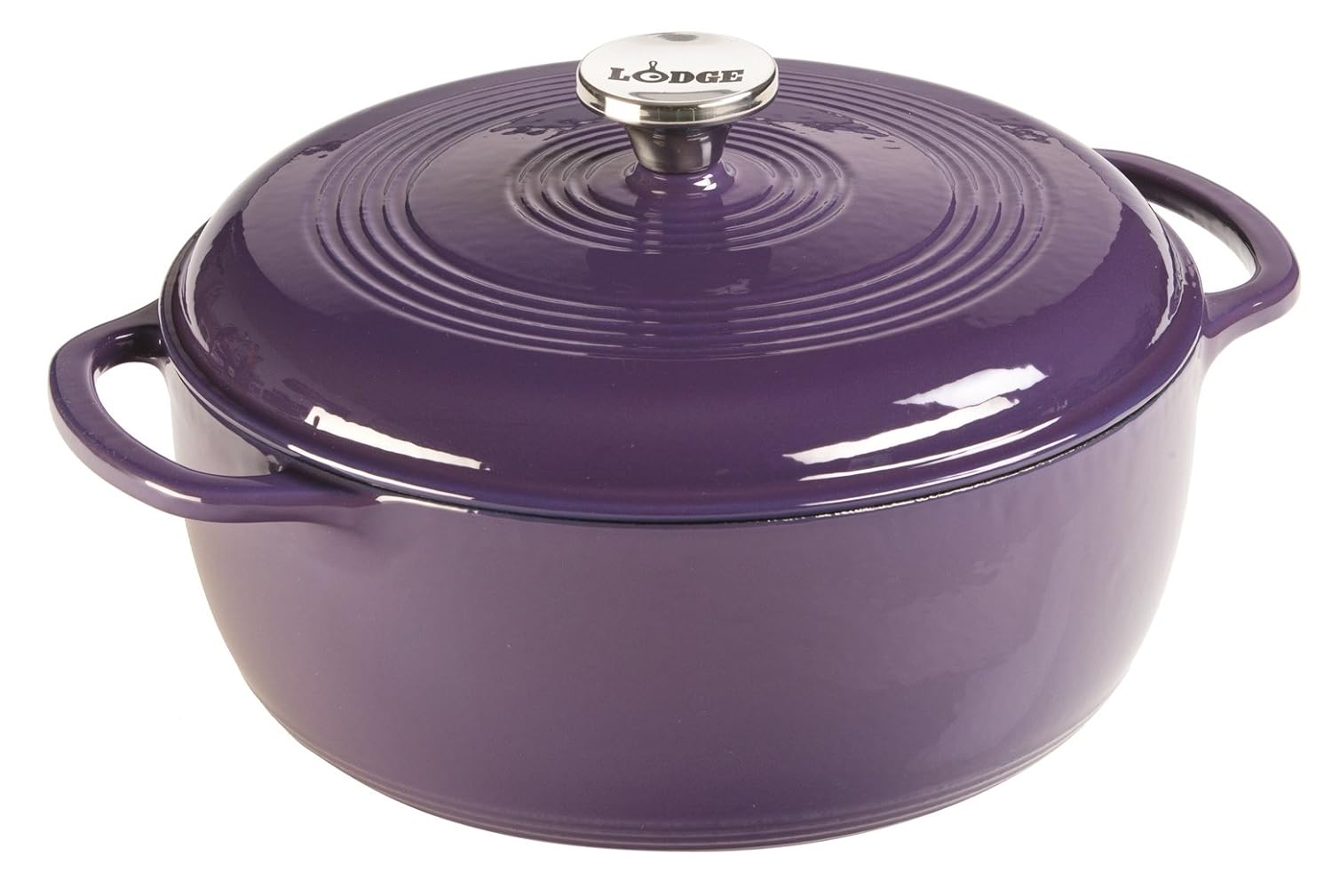 Lodge Porcelain Enamel Dutch Oven/Casserole Dish, Purple5.68 Litre / 6
