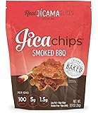 JicaChips Jicama Chips, Smoked BBQ, 8 Pack, BAKED, Paleo, Gluten Free, Vegan