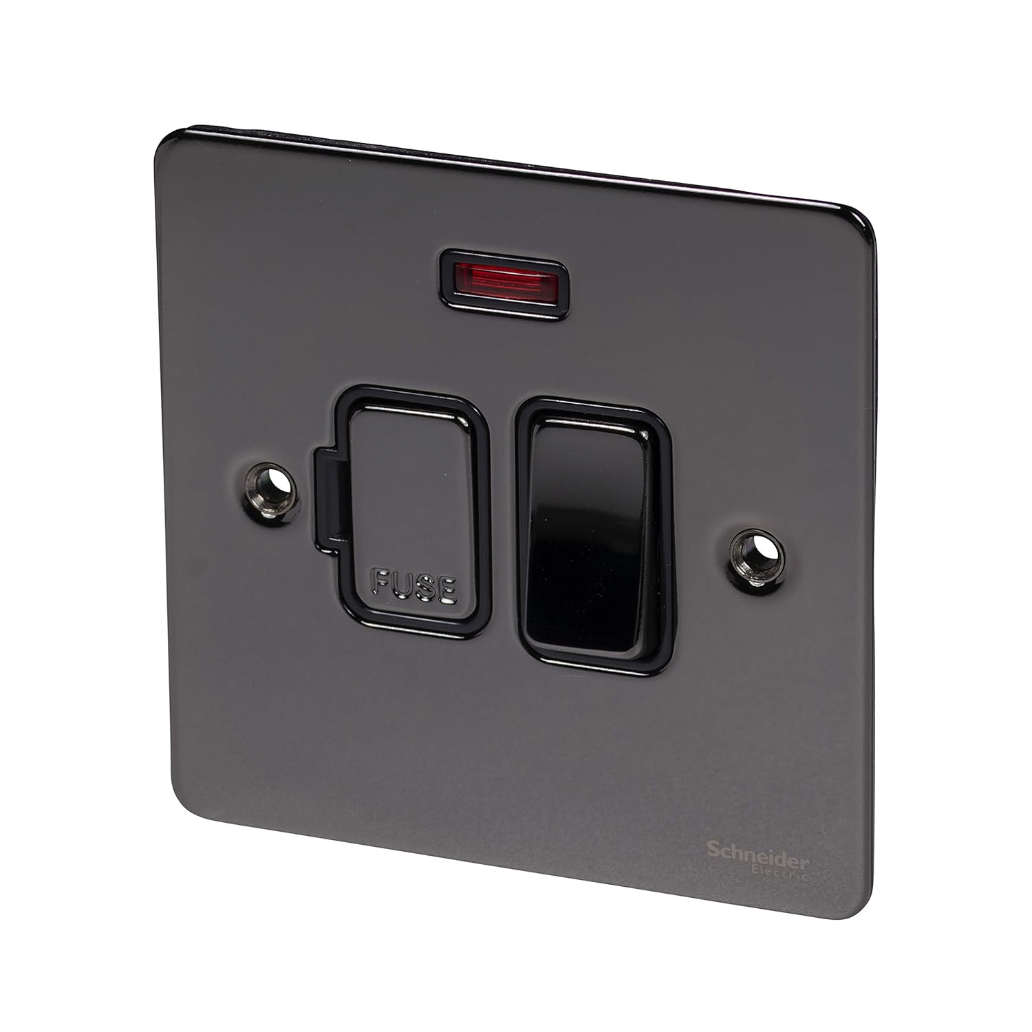 Schneider Electric Ultimate Flat Plate, Switched Single Fused Connection Unit with Neon Indicator, 13A, GU5211BBN - Image 3