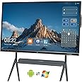 Smart Board for Classroom and Conference,JYXOIHUB 75 Inch Electronic Whiteboard Build in Android and Windows OS with 4K HD Touch Screen Interactive Whiteboard,Smart Digital Whiteboard (Board Only)