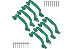 Dolibest Set of 8 Safety Playground Handles, Swing Set Kids Safety Hand Grips for Playset, Climbing Frame, Play House, Climbing Frame, Play House Handles (Green)