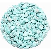 500 pcs Natural Chip Stone Beads Multicolor 5 mm to 8 mm Irregular Gemstone Healing Crystal Loose Rocks Bead Hole Drilled DIY for Bracelet Necklace Earrings Jewelry Making Craft