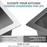 OUGOO 304 Stainless Steel Black Kitchen Sink 45x50cm Single Bowl Darin Kit view 5
