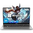 AOC 15.6" Laptop, Intel Quad-Core Processor (Up to 3.6GHz), 16GB RAM, 512GB SSD, Windows 11 Laptops Computer, FHD Screen, Webcam, Light&Thin, Metal Shell, HDMI, Type-C, USB3.2 (2024 Flagship)